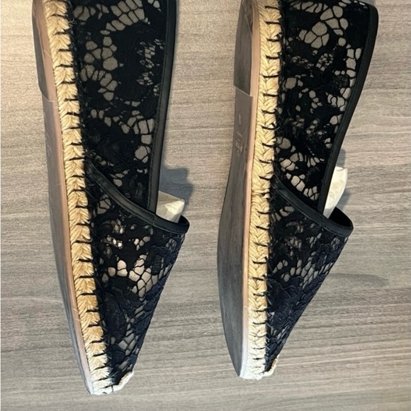 Valentino Black Lace Espadrille Flats - Picture 7 of 9
